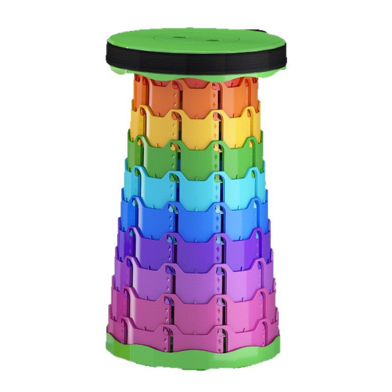 Modern Minimalist Cylindrical PP Extendable Folding Stool For Outdoor | Bowlift
