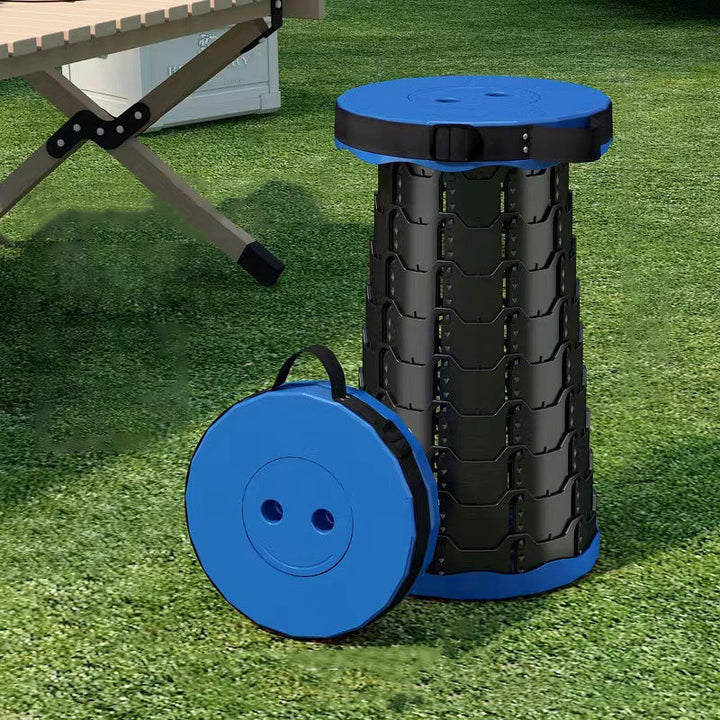 Modern Minimalist Cylindrical PP Extendable Folding Stool For Outdoor | Bowlift