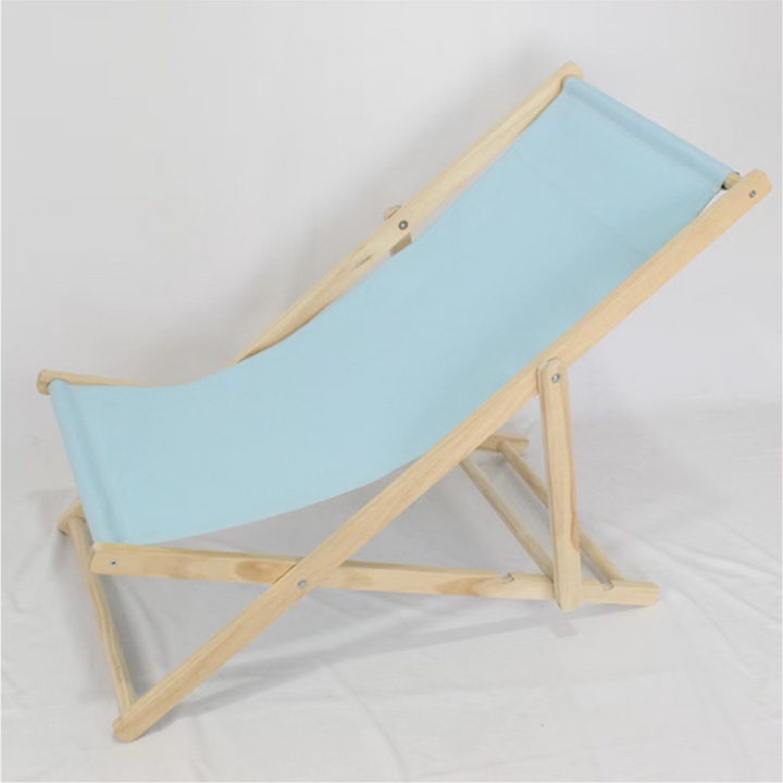 Modern Minimalist Rectangular Oxford Fabric Solid Pine Wood Outdoor Beach Chair Folding Recliner Backrest For Outdoor | Bowlift