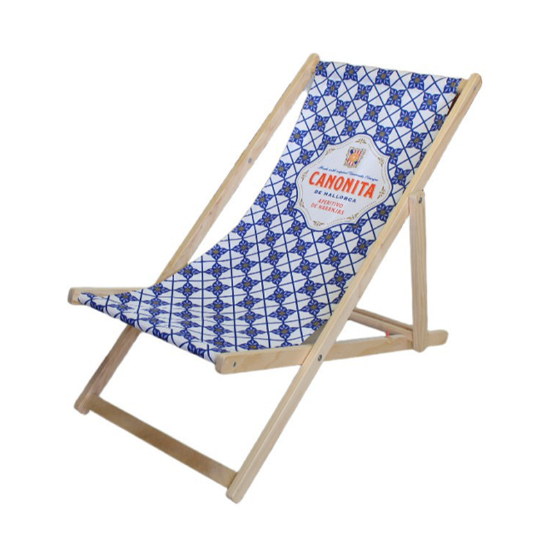 Modern Minimalist Rectangular Oxford Fabric Solid Pine Wood Outdoor Beach Chair Folding Recliner Backrest For Outdoor | Bowlift