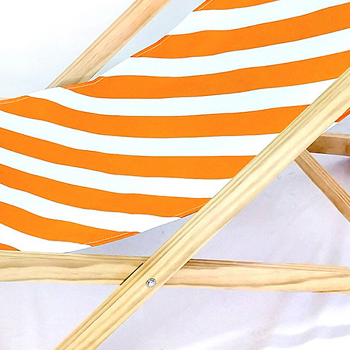 Modern Minimalist Rectangular Oxford Fabric Solid Pine Wood Outdoor Beach Chair Folding Recliner Backrest For Outdoor | Bowlift