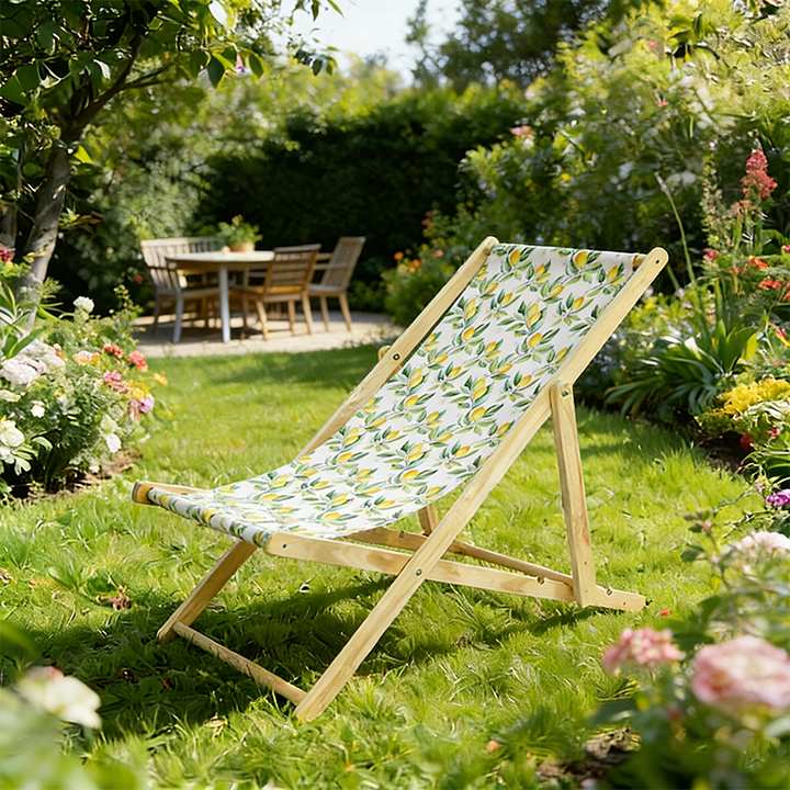 Modern Minimalist Rectangular Oxford Fabric Solid Pine Wood Outdoor Beach Chair Folding Recliner Backrest For Outdoor | Bowlift