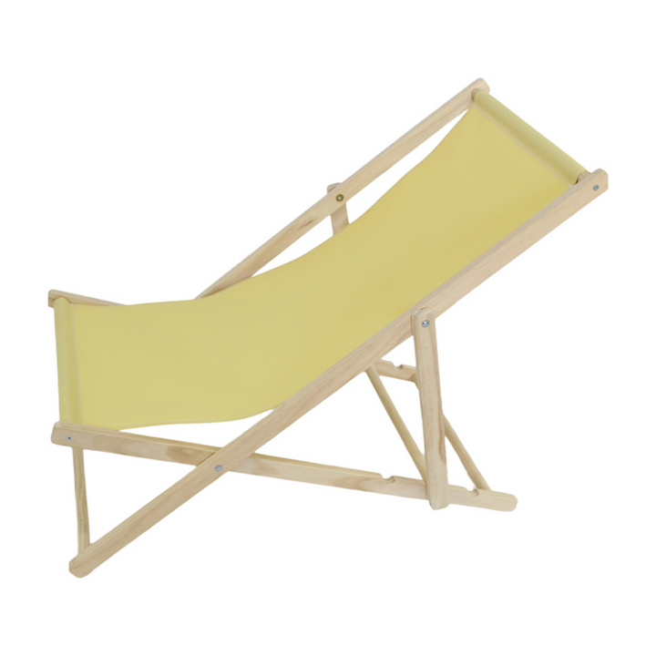 Modern Minimalist Rectangular Oxford Fabric Solid Pine Wood Outdoor Beach Chair Folding Recliner Backrest For Outdoor | Bowlift