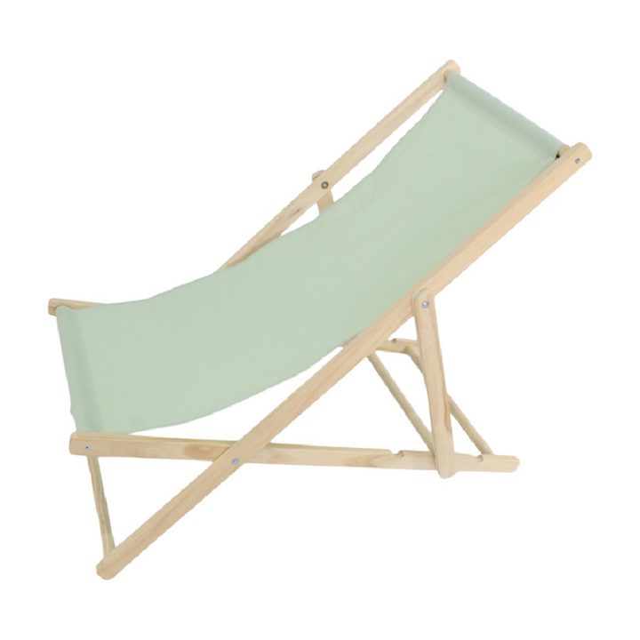 Modern Minimalist Rectangular Oxford Fabric Solid Pine Wood Outdoor Beach Chair Folding Recliner Backrest For Outdoor | Bowlift