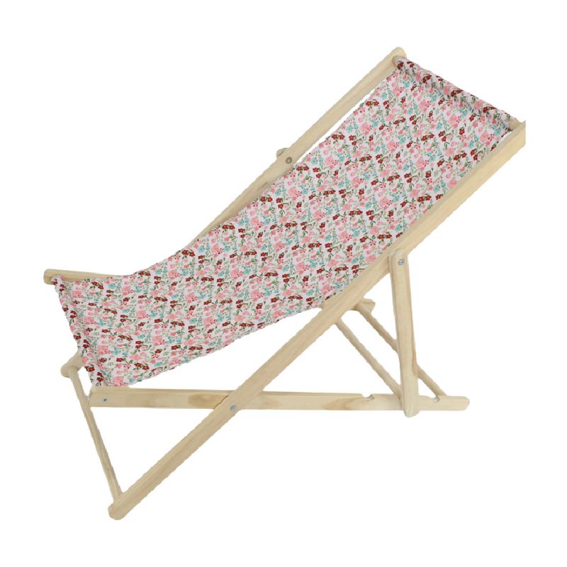 Modern Minimalist Rectangular Oxford Fabric Solid Pine Wood Outdoor Beach Chair Folding Recliner Backrest For Outdoor | Bowlift