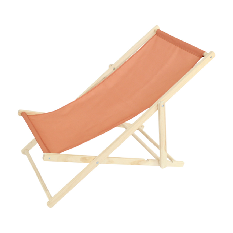 Modern Minimalist Rectangular Oxford Fabric Solid Pine Wood Outdoor Beach Chair Folding Recliner Backrest For Outdoor | Bowlift