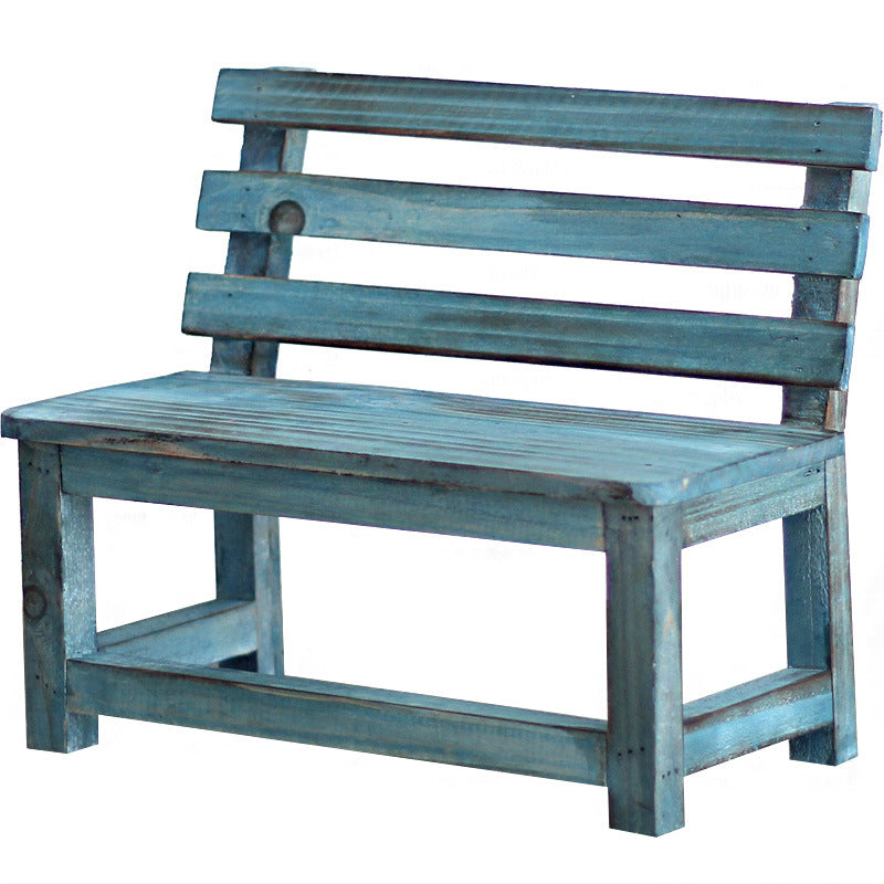 Modern Minimalist Rectangular Solid Wood Low Stool Backrest Decorative Cartoon Design For Garden | Bowlift
