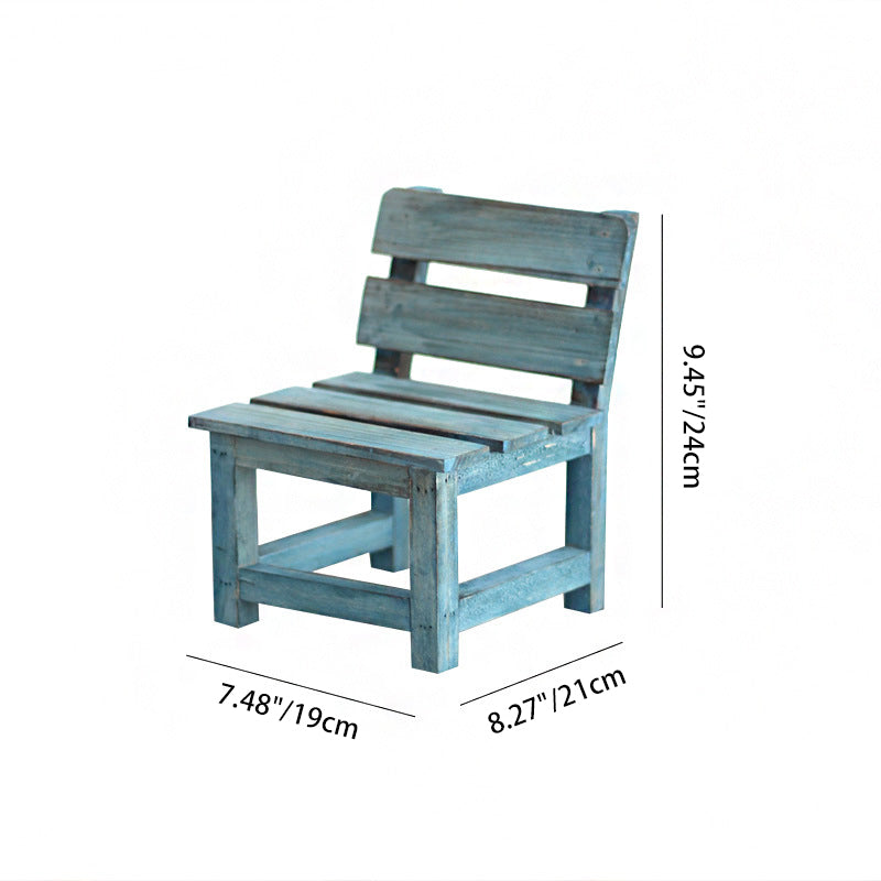 Modern Minimalist Rectangular Solid Wood Low Stool Backrest Decorative Cartoon Design For Garden | Bowlift