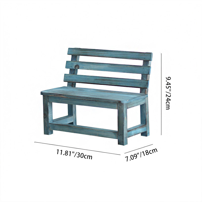 Modern Minimalist Rectangular Solid Wood Low Stool Backrest Decorative Cartoon Design For Garden | Bowlift