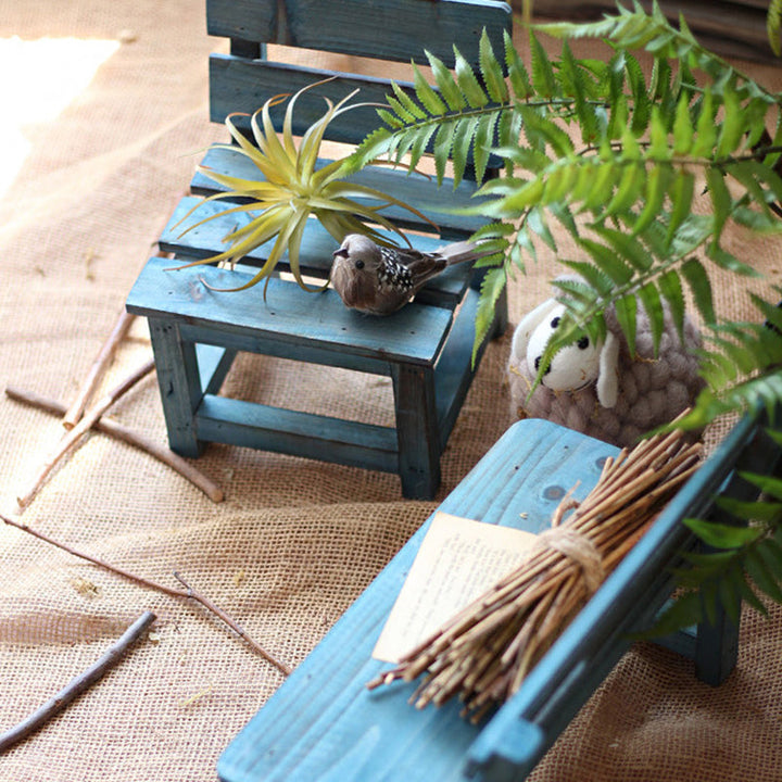 Modern Minimalist Rectangular Solid Wood Low Stool Backrest Decorative Cartoon Design For Garden | Bowlift