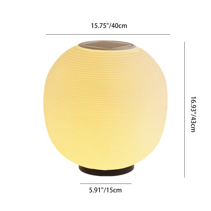 Modern Minimalist PE Oval LED Solar & Waterproof Outdoor Light For Garden & Patio | Bowlift