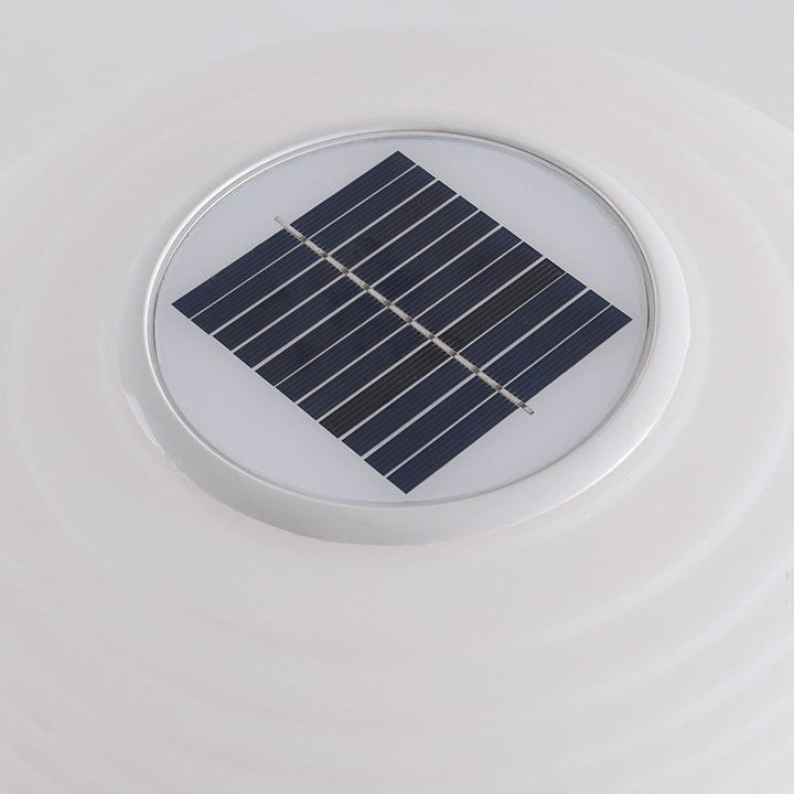 Modern Minimalist PE Oval LED Solar & Waterproof Outdoor Light For Garden & Patio | Bowlift