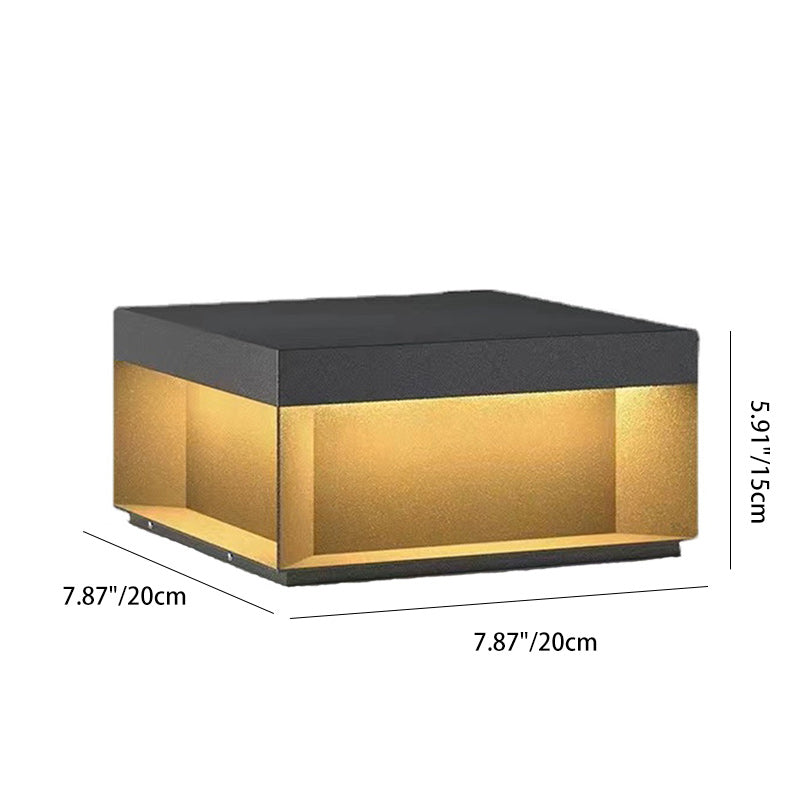 Modern Minimalist Stainless Steel Square LED Outdoor Light With Solar & Waterproof Features For Garden, Patio, Gate | Bowlift