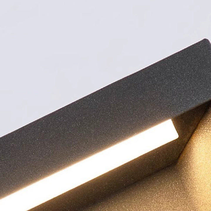 Modern Minimalist Stainless Steel Square LED Outdoor Light With Solar & Waterproof Features For Garden, Patio, Gate | Bowlift
