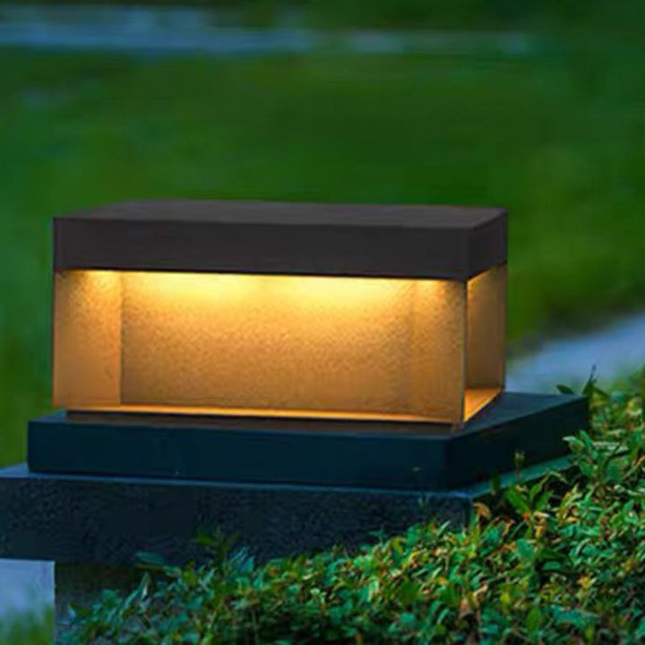 Modern Minimalist Stainless Steel Square LED Outdoor Light With Solar & Waterproof Features For Garden, Patio, Gate | Bowlift