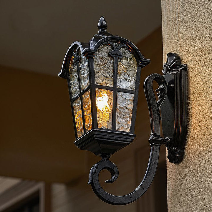 Contemporary Nordic Aluminum Glass Curved-Square 1-Light Wall Sconce Lamp For Outdoor | Bowlift