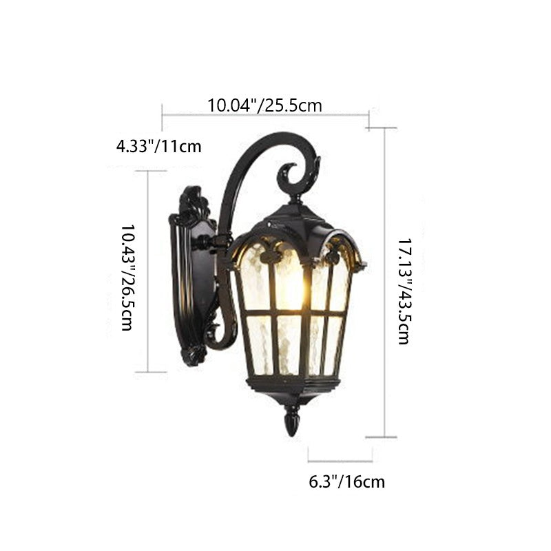 Contemporary Nordic Aluminum Glass Curved-Square 1-Light Wall Sconce Lamp For Outdoor | Bowlift