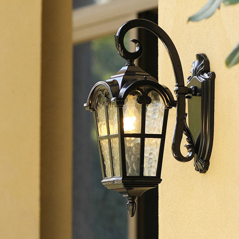 Contemporary Nordic Aluminum Glass Curved-Square 1-Light Wall Sconce Lamp For Outdoor | Bowlift