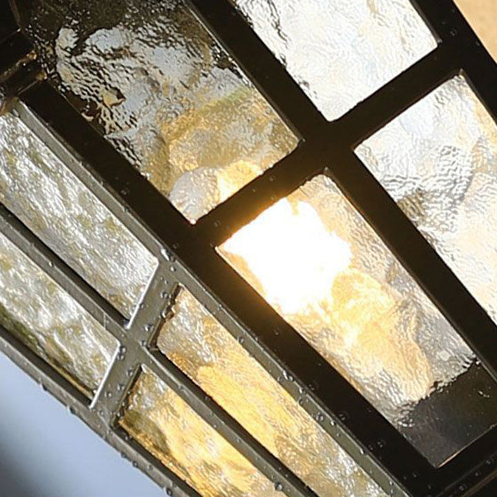 Contemporary Nordic Aluminum Glass Curved-Square 1-Light Wall Sconce Lamp For Outdoor | Bowlift