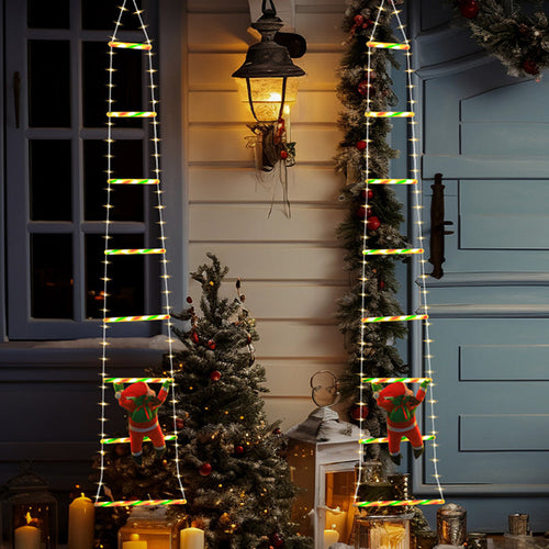 BowLift | Modern Art Deco PVC Cotton Ladder Shape Santa Claus Christmas Decoration LED String Light For Outdoor