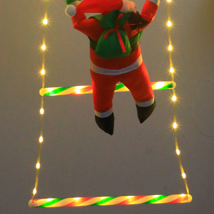 BowLift | Modern Art Deco PVC Cotton Ladder Shape Santa Claus Christmas Decoration LED String Light For Outdoor