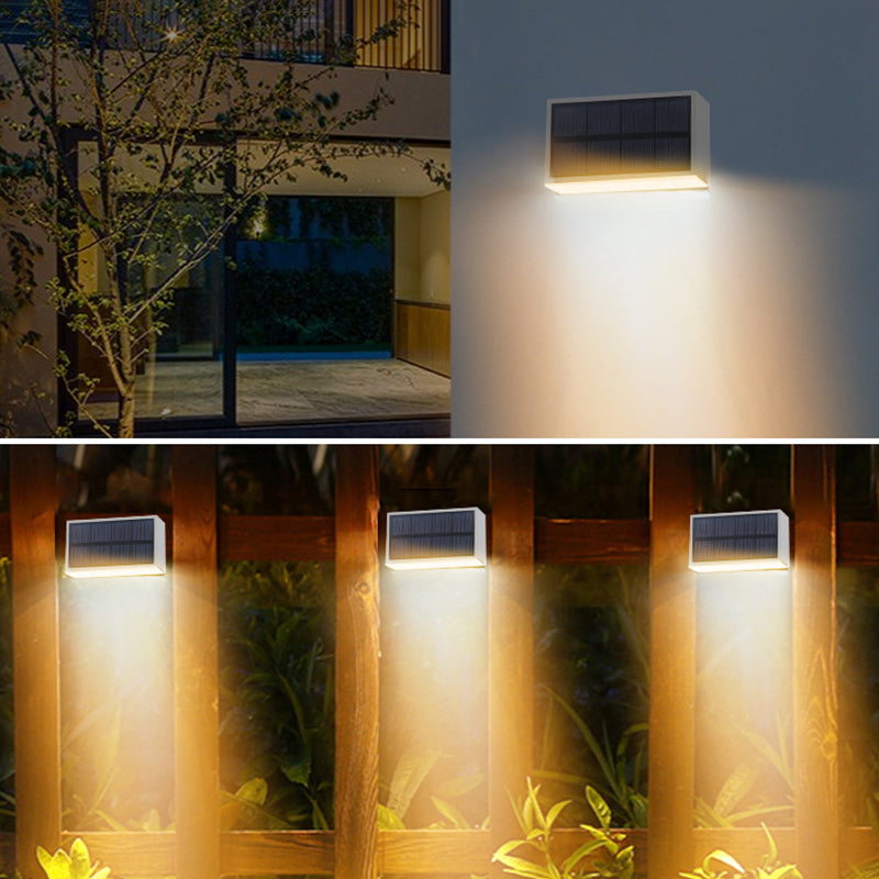 Modern Minimalist Solar Waterproof ABS PC Rectangular LED Outdoor Step Light Ideal For Garden And Outdoor Patio | Bowlift