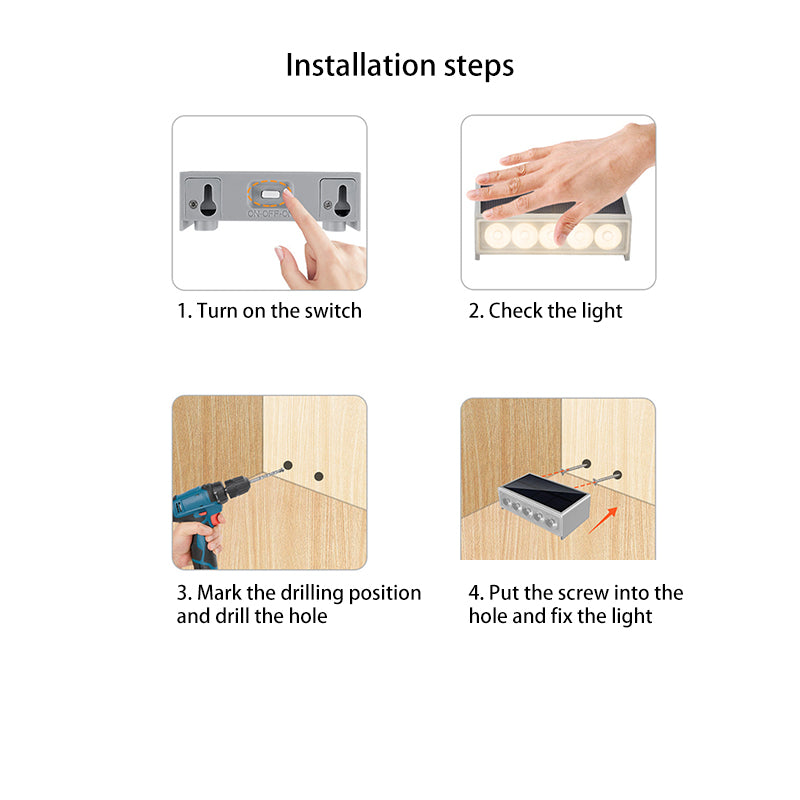 Modern Minimalist Solar Waterproof ABS PC Rectangular LED Outdoor Step Light Ideal For Garden And Outdoor Patio | Bowlift