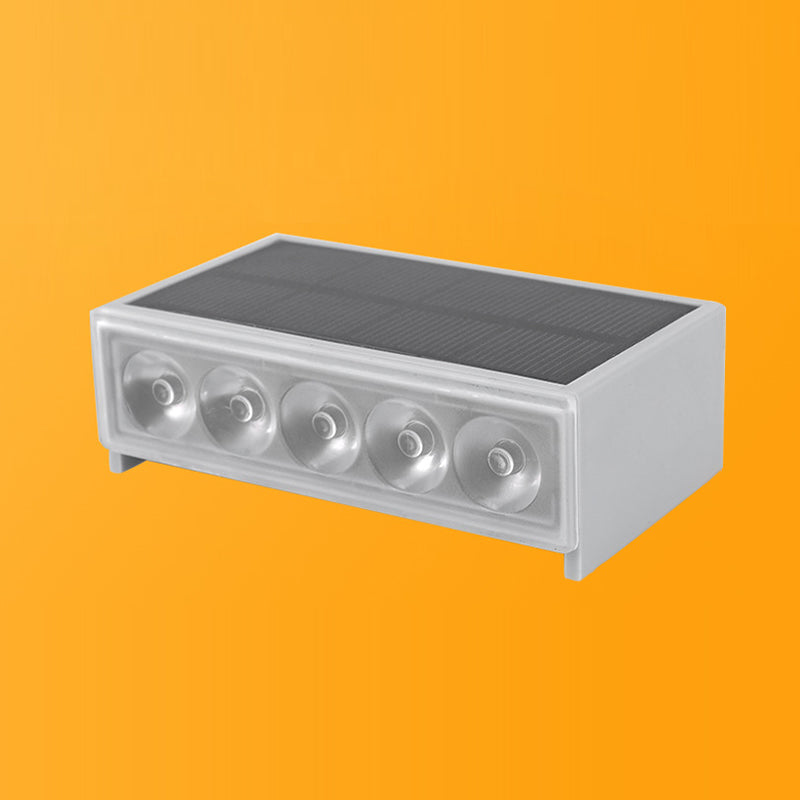 Modern Minimalist Solar Waterproof ABS PC Rectangular LED Outdoor Step Light Ideal For Garden And Outdoor Patio | Bowlift
