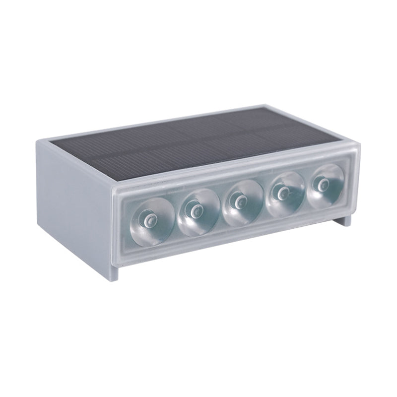 Modern Minimalist Solar Waterproof ABS PC Rectangular LED Outdoor Step Light Ideal For Garden And Outdoor Patio | Bowlift