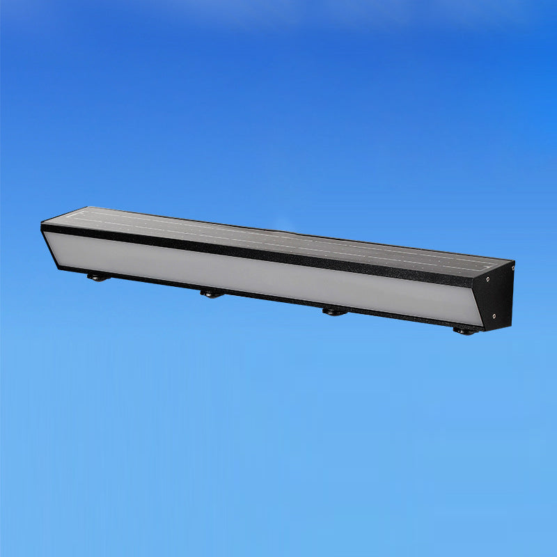 Modern Minimalist Solar Waterproof Motion Sensor Acrylic Aluminum & Stainless Steel Rectangular LED Wall Sconce Lamp For Outdoor Patio | Bowlift