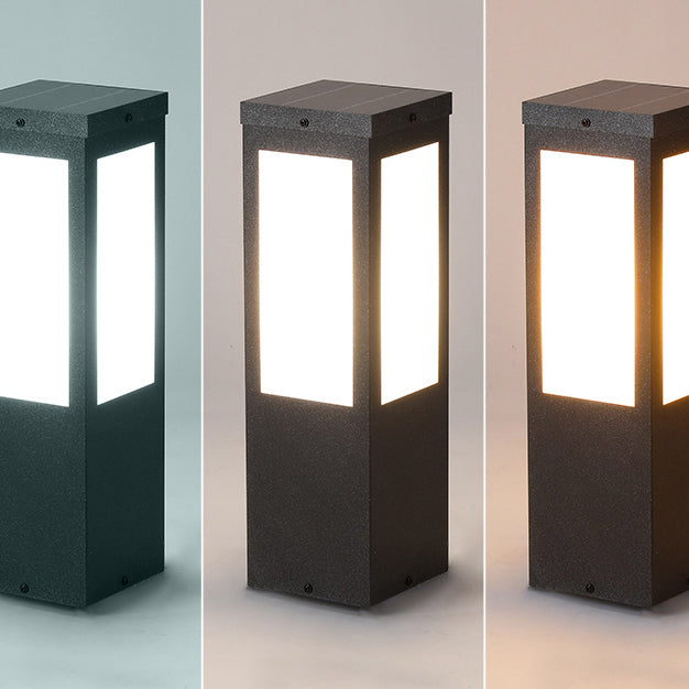 Modern Minimalist Solar Waterproof Metal & PC Pillar LED Outdoor Light Landscape Lighting For Garden & Outdoor Patio | Bowlift