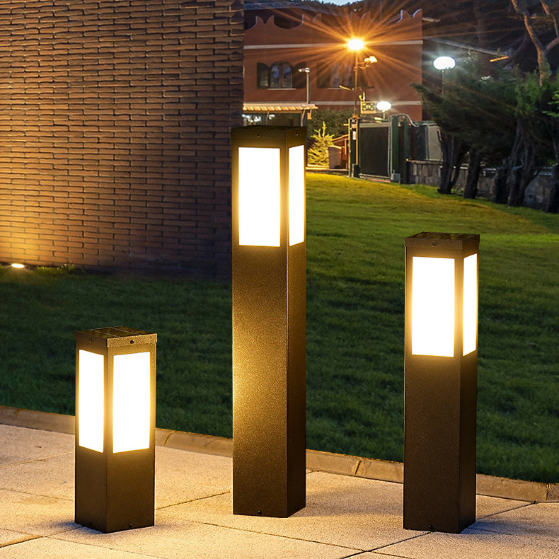 Modern Minimalist Solar Waterproof Metal & PC Pillar LED Outdoor Light Landscape Lighting For Garden & Outdoor Patio | Bowlift