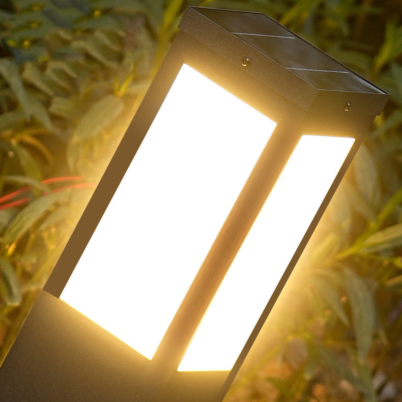 Modern Minimalist Solar Waterproof Metal & PC Pillar LED Outdoor Light Landscape Lighting For Garden & Outdoor Patio | Bowlift