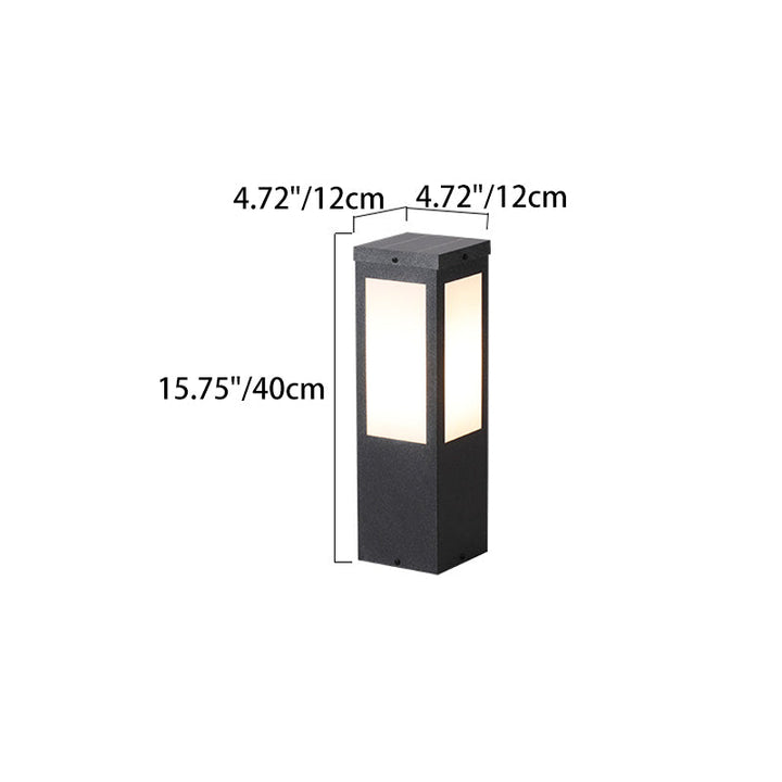 Modern Minimalist Solar Waterproof Metal & PC Pillar LED Outdoor Light Landscape Lighting For Garden & Outdoor Patio | Bowlift