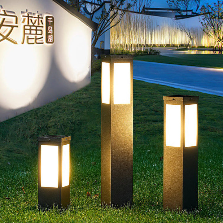 Modern Minimalist Solar Waterproof Metal & PC Pillar LED Outdoor Light Landscape Lighting For Garden & Outdoor Patio | Bowlift