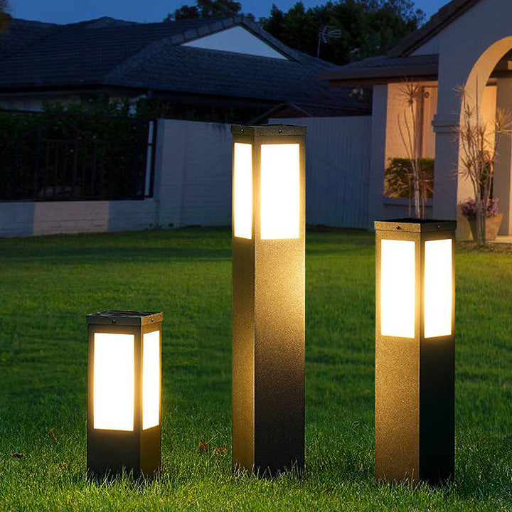 Modern Minimalist Solar Waterproof Metal & PC Pillar LED Outdoor Light Landscape Lighting For Garden & Outdoor Patio | Bowlift