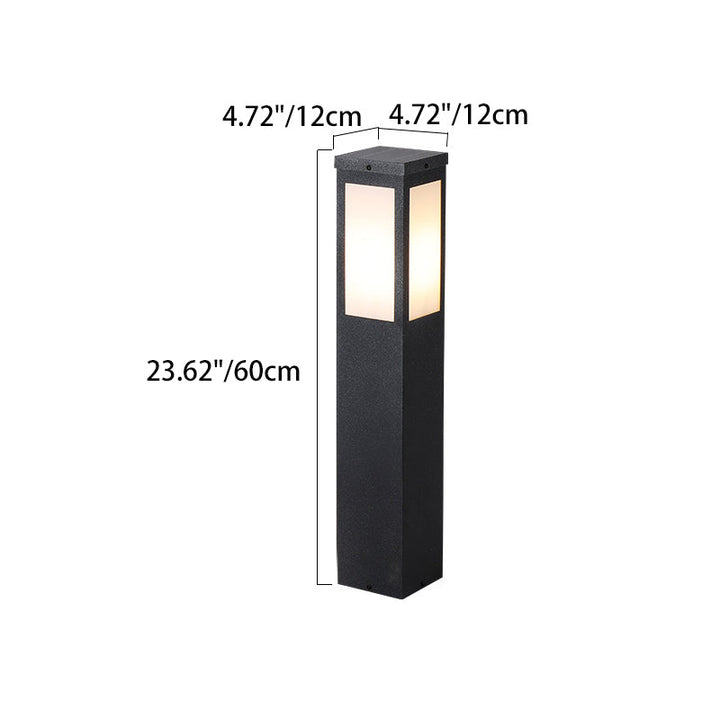 Modern Minimalist Solar Waterproof Metal & PC Pillar LED Outdoor Light Landscape Lighting For Garden & Outdoor Patio | Bowlift