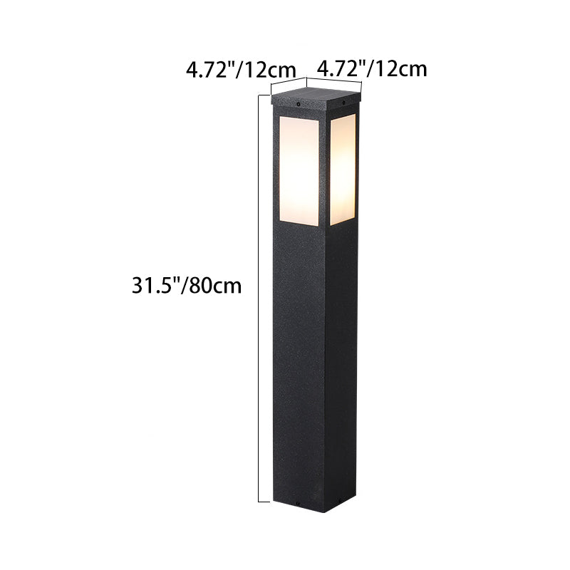 Modern Minimalist Solar Waterproof Metal & PC Pillar LED Outdoor Light Landscape Lighting For Garden & Outdoor Patio | Bowlift