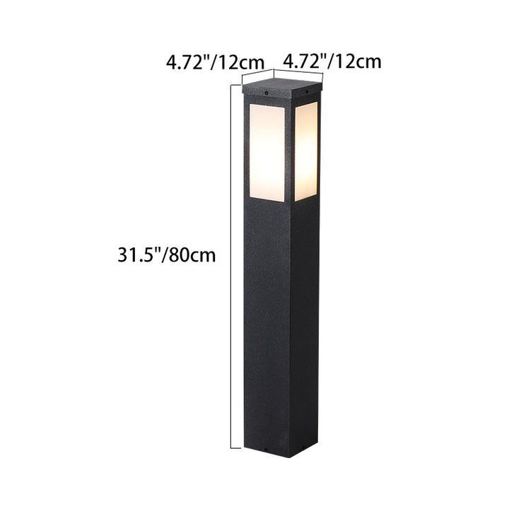 Modern Minimalist Solar Waterproof Metal & PC Pillar LED Outdoor Light Landscape Lighting For Garden & Outdoor Patio | Bowlift