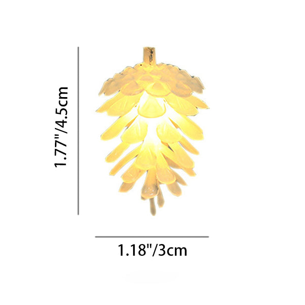 BowLift | Modern Art Deco Waterproof Solar Battery PVC Pinecone LED String Light For Garden & Outdoor Patio