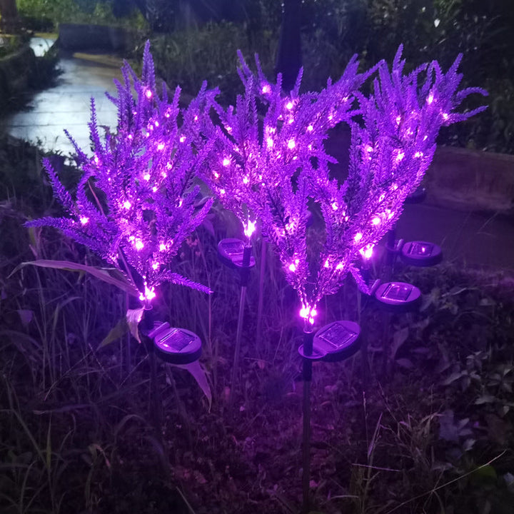 Modern Art Deco Solar Waterproof Stainless Steel PC & ABS Faux Lavender LED Outdoor Light Landscape Lighting For Garden & Outdoor Patio | Bowlift