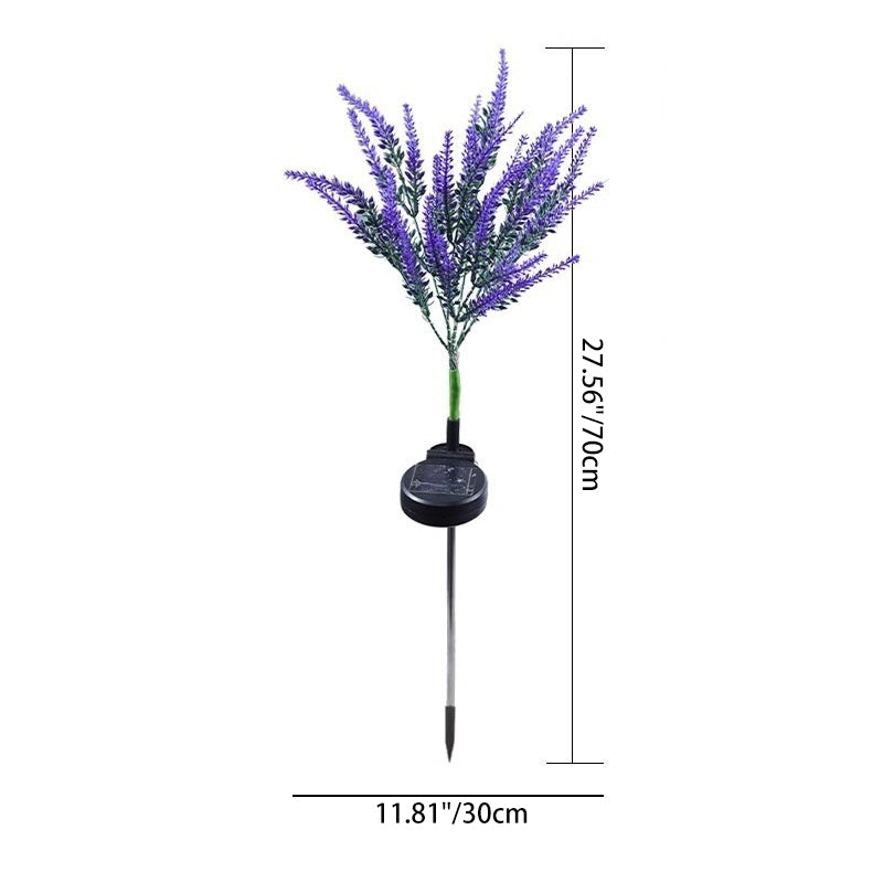 Modern Art Deco Solar Waterproof Stainless Steel PC & ABS Faux Lavender LED Outdoor Light Landscape Lighting For Garden & Outdoor Patio | Bowlift