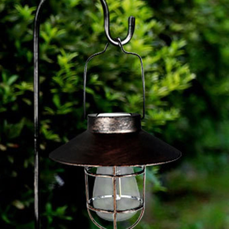 Modern Minimalist Solar Cylinder Hollow Out Iron Plastic LED Outdoor Light For Garden | Bowlift