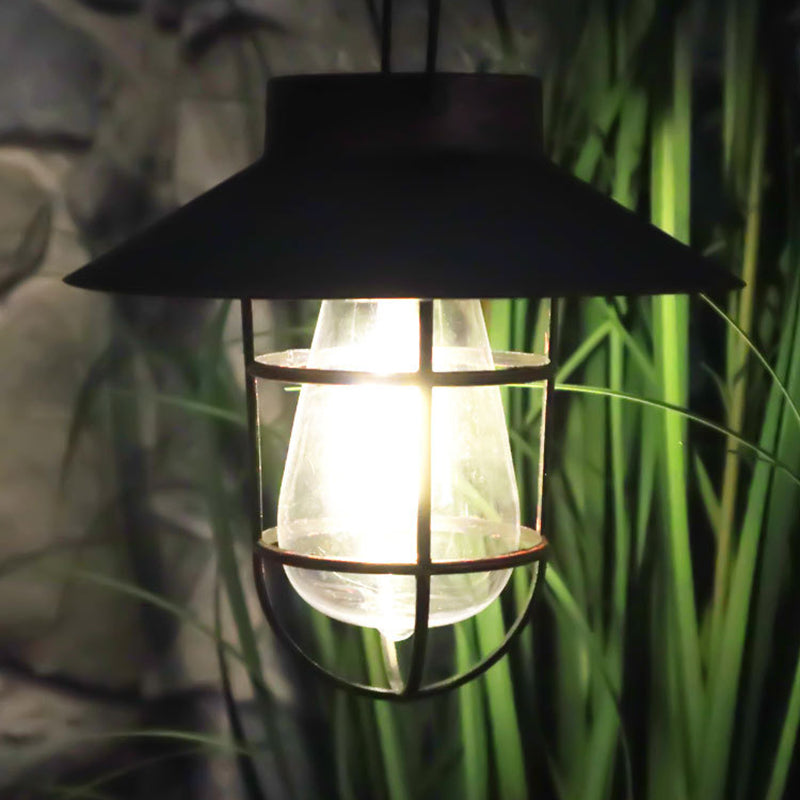 Modern Minimalist Solar Cylinder Hollow Out Iron Plastic LED Outdoor Light For Garden | Bowlift