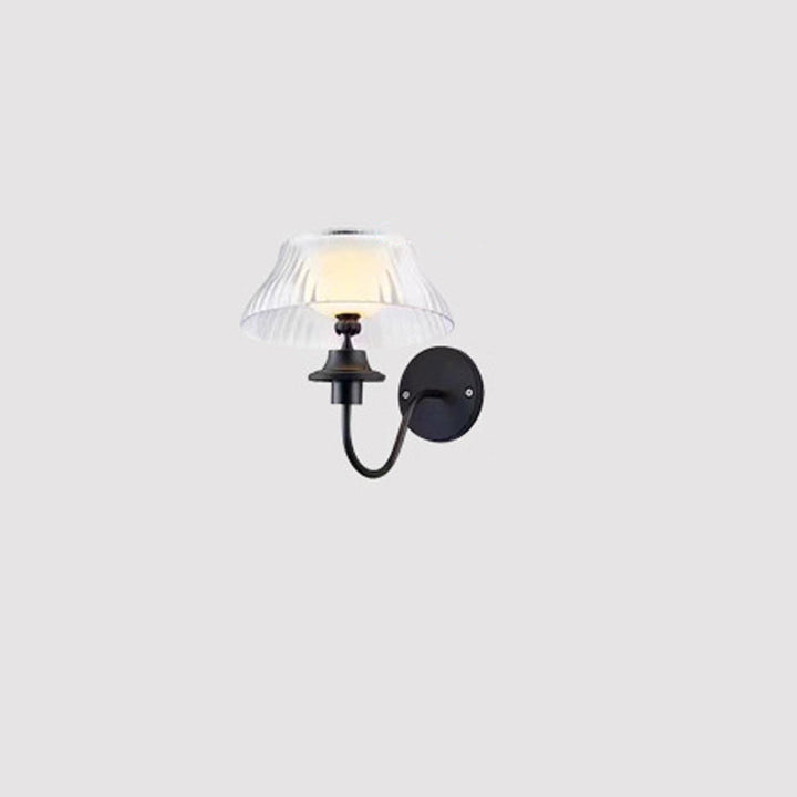 Modern Minimalist Round Half Ball Curved Pole Iron ABS LED Outdoor Wall Sconce Lamp For Garden | Bowlift
