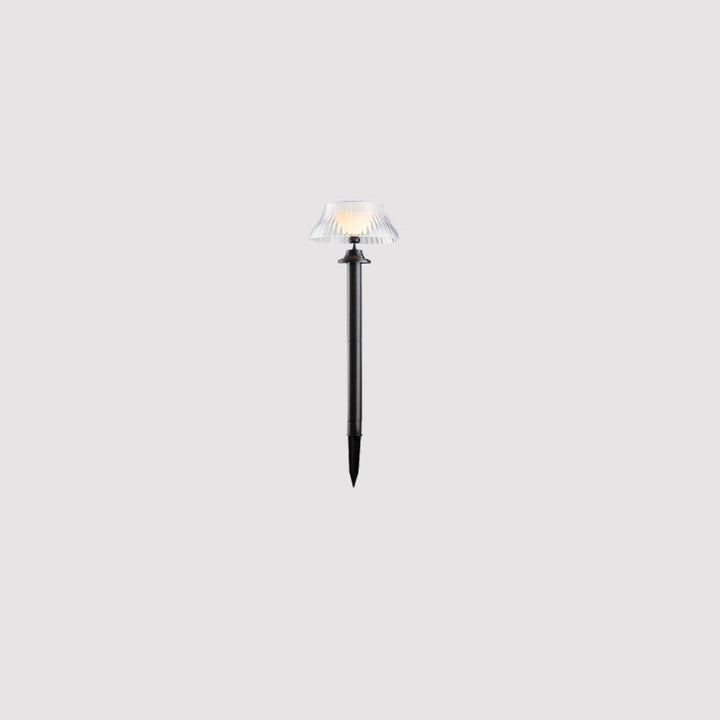 Modern Minimalist Round Half Ball Long Pole Iron ABS LED Ground Plug Outdoor Light For Garden | Bowlift