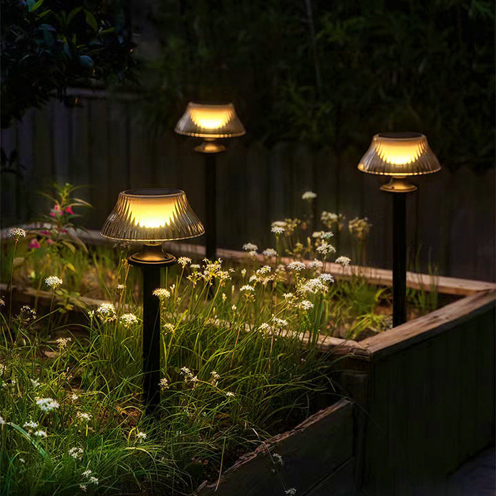 Modern Minimalist Round Half Ball Long Pole Iron ABS LED Ground Plug Outdoor Light For Garden | Bowlift