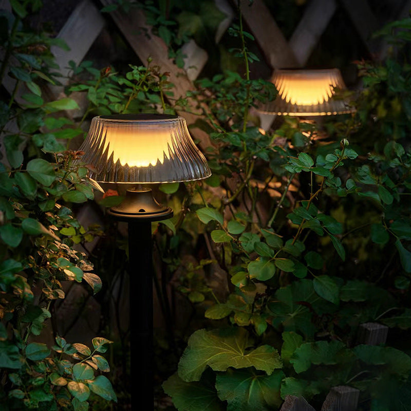 Modern Minimalist Round Half Ball Long Pole Iron ABS LED Ground Plug Outdoor Light For Garden | Bowlift
