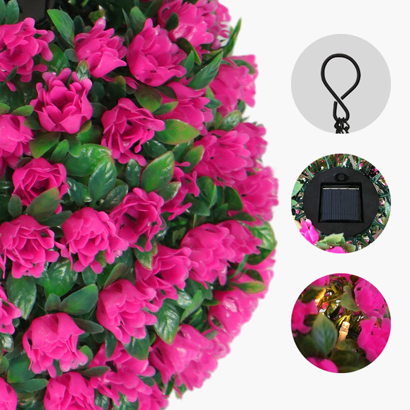 Modern Art Deco Round Flower Bouquet Plastic LED Outdoor Light For Garden | Bowlift