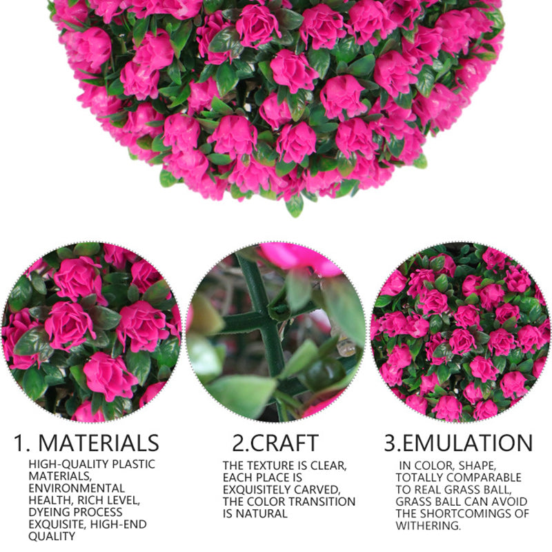 Modern Art Deco Round Flower Bouquet Plastic LED Outdoor Light For Garden | Bowlift